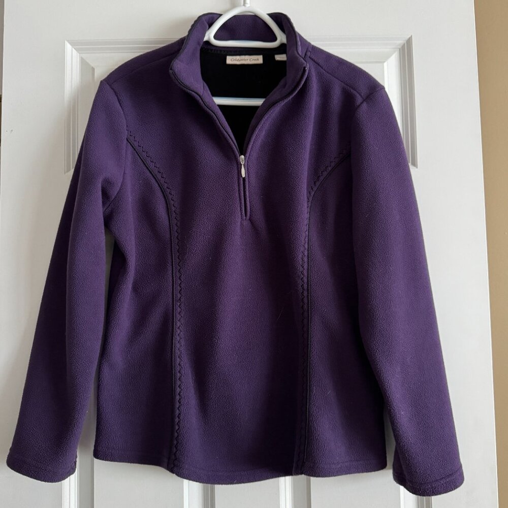 Coldwater Creek top size large purple fleece top